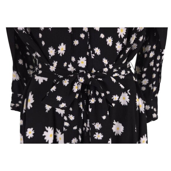 Maje Rafi Daisy Print Shirt Dress Size 1 S Womens Black Floral $445 - Picture 6 of 16